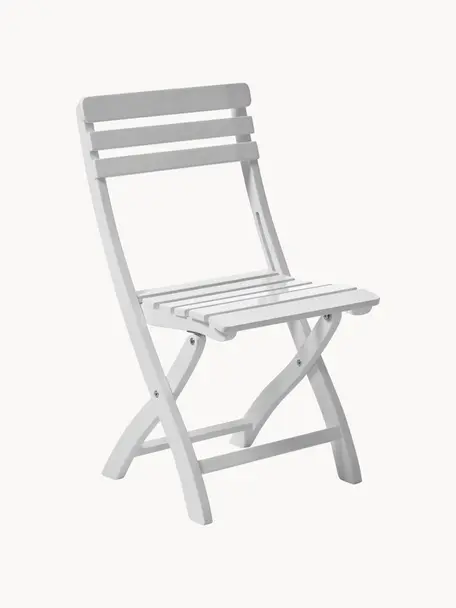 Chaise de jardin en bois d'acajou Clarish, Acajou, laqué
Certifié V-Legal, Blanc, larg. 45 x prof. 45 cm