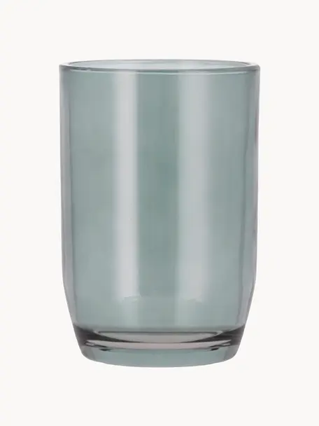 Vaso cepillo de dientes de vidrio Vintage, Vidrio, Gris azulado, Ø 8 x Al 11 cm