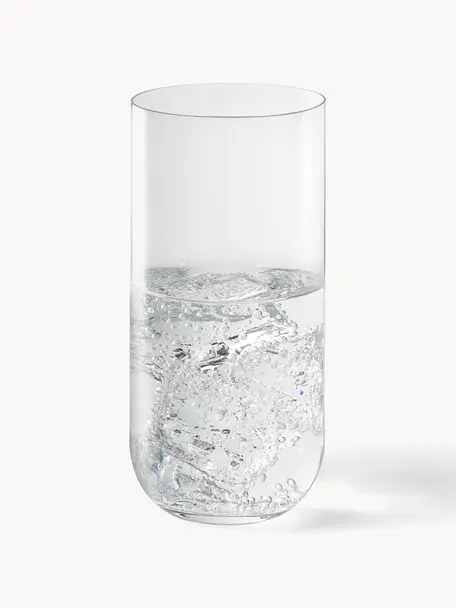 Vasos highball Eleia, 4 uds., Vidrio de cristal, Transparente, Ø 7 x Al 15 cm, 497 ml