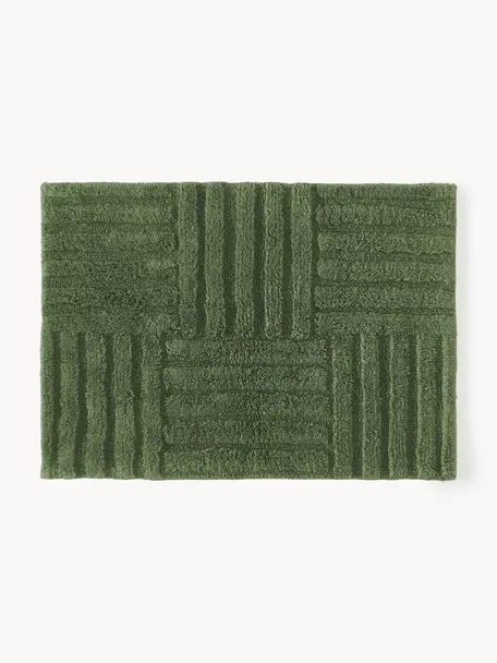 Tapis de bain avec structure haute-basse Tianna, 100 % coton

Le matériau est certifié STANDARD 100 OEKO-TEX®, 21.HIN.45298, HOHENSTEIN HTTI, Vert foncé, larg. 50 x long. 70 cm