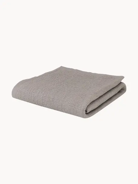 Colcha de algodón Stripes, Funda: 100% algodón, Gris, An 180 x L 250 cm (para camas de 140 x 200 cm)