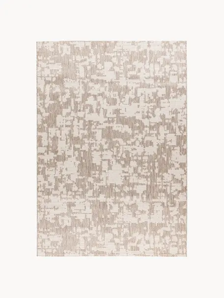 Tappeto da interno-esterno con motivo grafico Tallinn, 100% polipropilene, Tonalità beige, Larg. 80 x Lung. 150 cm (taglia XS)