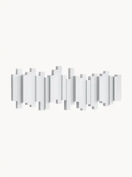 Appendiabiti di design Quan, Plastica, Bianco, Larg. 48 cm