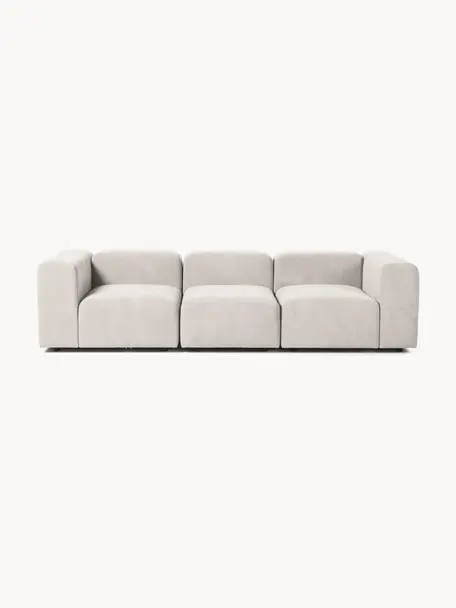 Modulares Sofa Lena (4-Sitzer), Bezug: Webstoff (88% Polyester, , Gestell: Kiefernholz, Schichtholz,, Webstoff Off White, B 284 x T 106 cm