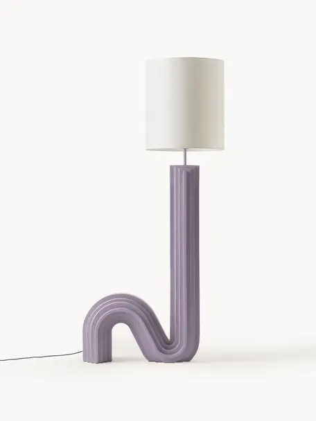 Lampa podłogowa Luomo, Biały, lila, S 72 x W 153 cm
