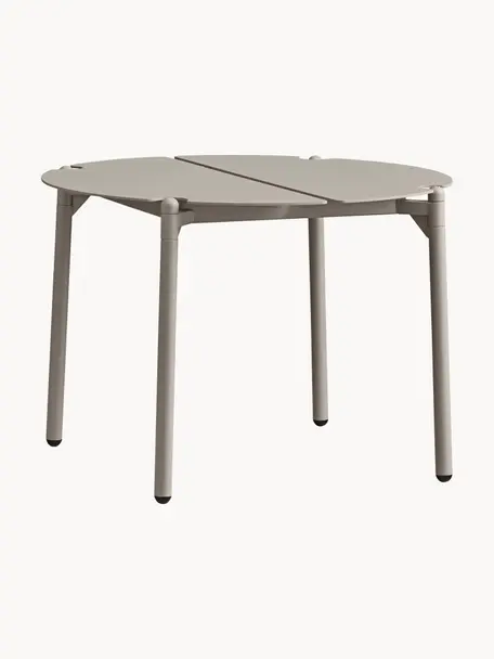 Mesa de centro de jardín redonda de metal Novo, Acero recubierto, Beige claro, Ø 50 cm