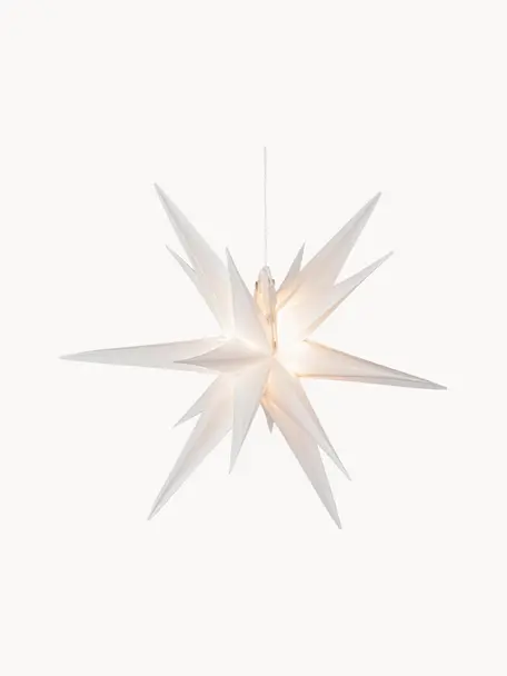 Étoile lumineuse LED à piles Zing, Plastique, Blanc, larg. 40 x haut. 40 cm