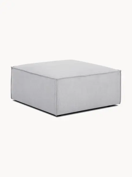 Sofa-Hocker Lennon, Bezug: 100 % Polyester Der strap, Gestell: Massives Kiefernholz, Spe, Webstoff Grau, B 88 x T 88 cm