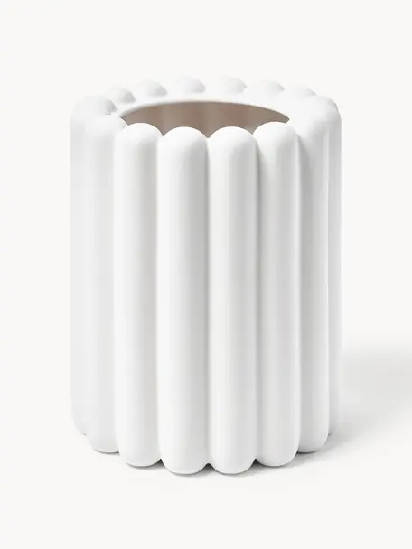 Cache-pot Mist, larg. 23 cm, Céramique, Luminaire : blanc, mat, Ø 19 x haut. 23 cm