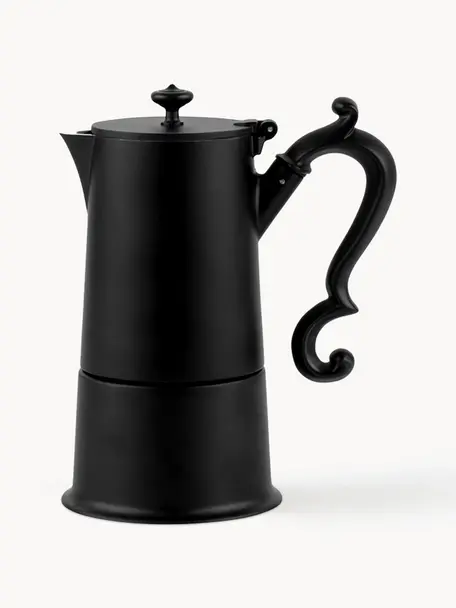 Cafetière pour 4 tasses Lady Anne, 280 ml, Aluminium avec finition stonewashed, Noir, 280 ml