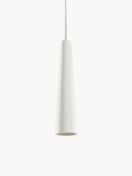 Petite suspension en céramique Alverna, Blanc, blanc cassé, Ø 8 x 32 cm