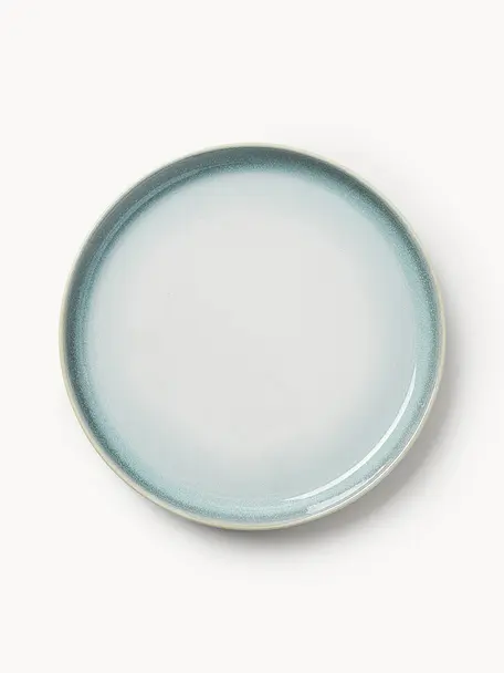 Ontbijtbord Havana, 4 stuks, Keramiek, geglazuurd, Blauwtinten, Ø 21 x H 3 cm