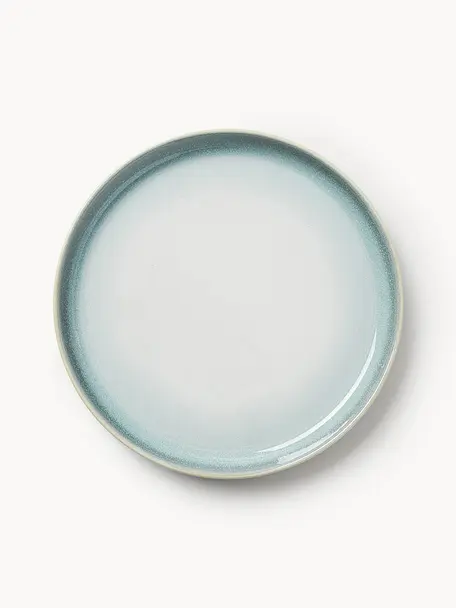 Platos postre Havana, 4 uds., Gres esmaltado, Tonos azules, Ø 21 x Al 3 cm