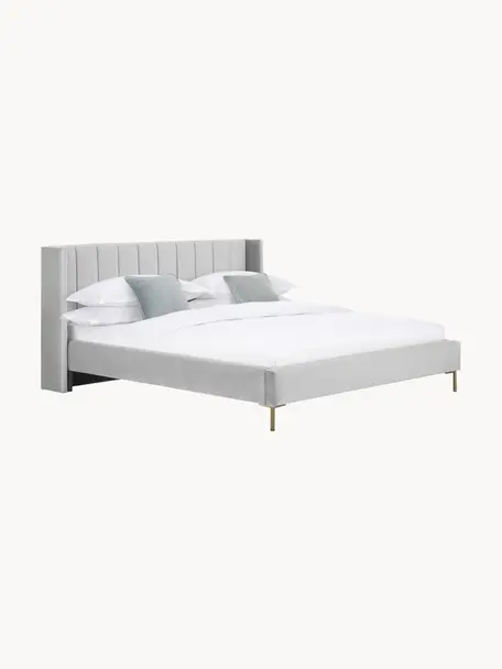 Paracolpi Letto Velluto Glam Grigio 210 cm - BabyNest