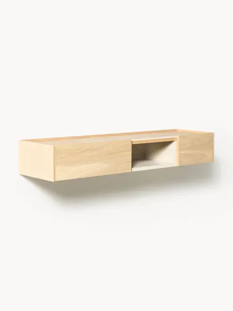 Console murale en bois Larsen, Panneau de particules avec placage en bois de chêne

Ce produit est fabriqué à partir de bois certifié FSC® issu d'une exploitation durable, Chêne, larg. 112 x haut. 17 cm