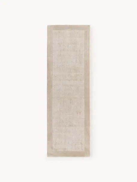 Laagpolige loper Kari, 100% polyester, GRS-gecertificeerd, Beige, B 80 x L 250 cm