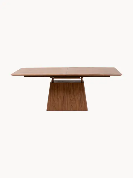 Uitschuifbare eettafel Benvenuto, 200 - 250 x 110 cm, Tafelblad: MDF, walnoothoutfineer, Frame: MDF, walnoothoutfineer, Hout, B 200 x D 110 cm