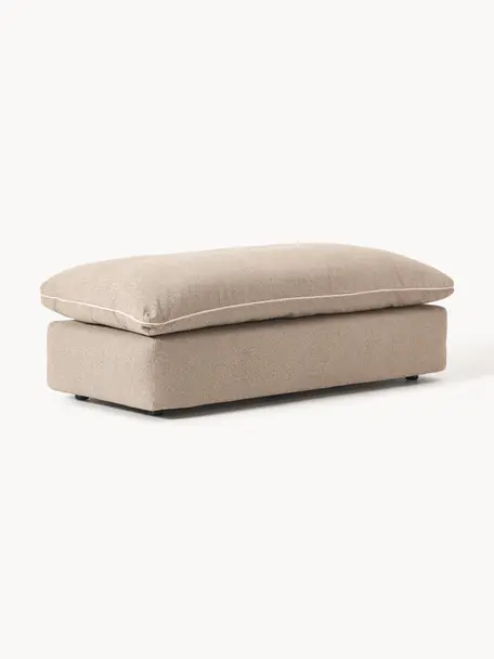 Pouf XL Felix, Tissu beige, larg. 140 x prof. 60 cm