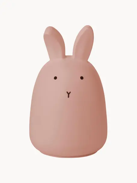 Dekorace s LED Winston Rabbit, 100 % silikon, Starorůžová, Ø 11 cm, V 14 cm