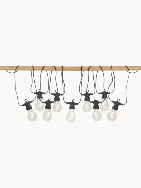 LED lichtslinger Circus, 405 cm, Lampions: kunststof, Zwart, transparant, L 405 cm