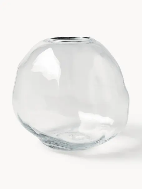 Glas-Vase Pebble, H 20 cm, Glas, Transparent, Ø 20 x H 20 cm