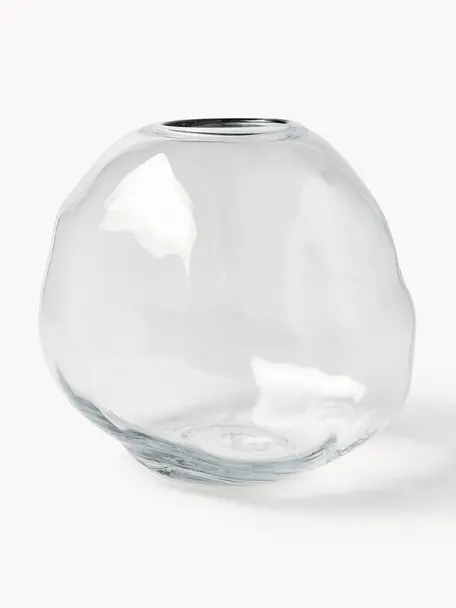 Glas-Vase Pebble, Ø 20 cm, Glas, Transparent, Ø 20 x H 20 cm