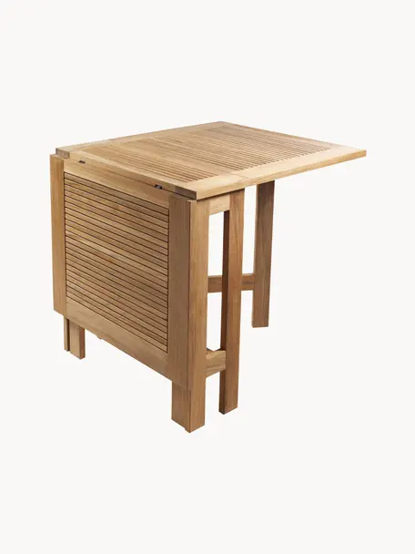 Tavolo pieghevole da giardino in legno Butterfly, Legno di teak sabbiato, Legno di teak, Larg. 130 x Alt. 72 cm