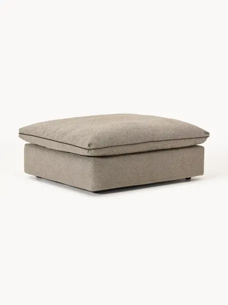 Hocker Felix, Bezug: 100 % Polyester Der strap, Gestell: Massives Kiefern- und Fic, Webstoff Greige, B 100 x T 110 cm