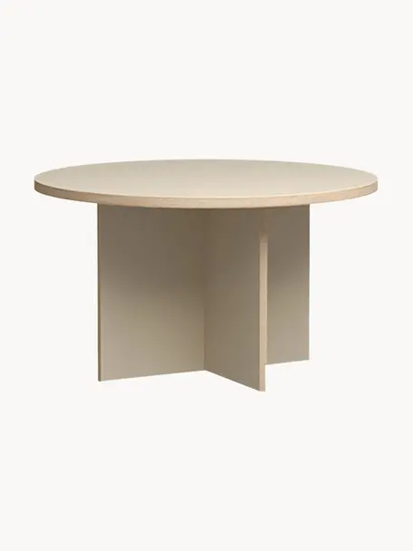 Kulatý jídelní stůl Cirkel, Ø 129 cm, Béžová, Ø 129 cm