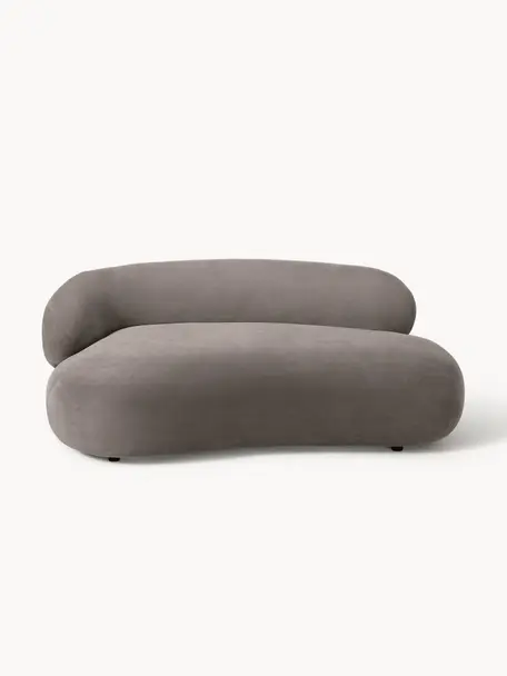 Sofa Alba (2-osobowa), Tapicerka: 97% poliester, 3% nylon D, Stelaż: lite drewno świerkowe, sk, Nogi: tworzywo sztuczne Ten pro, Taupe tkanina, S 185 x G 114 cm, oparcie lewostronne