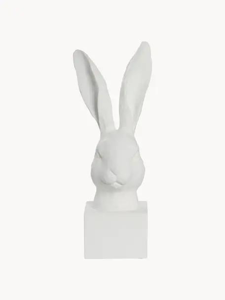 Pieza decorativa conejo Semina, Plástico con certificado Greenguard, Blanco, An 14 x Al 33 cm