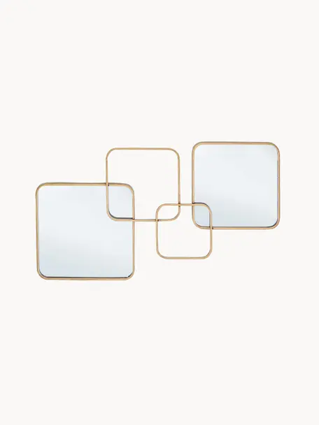 Wandspiegel Oralie mit Metall-Rahmen, Rahmen: Metall, beschichtet, Spiegelfläche: Spiegelglas, Goldfarben, B 70 x H 40 cm