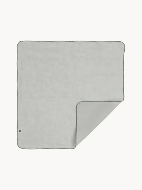 Serviettes de table en lin Gracie, 2 pièces, 100 % lin, Gris, larg. 45 x long. 45 cm