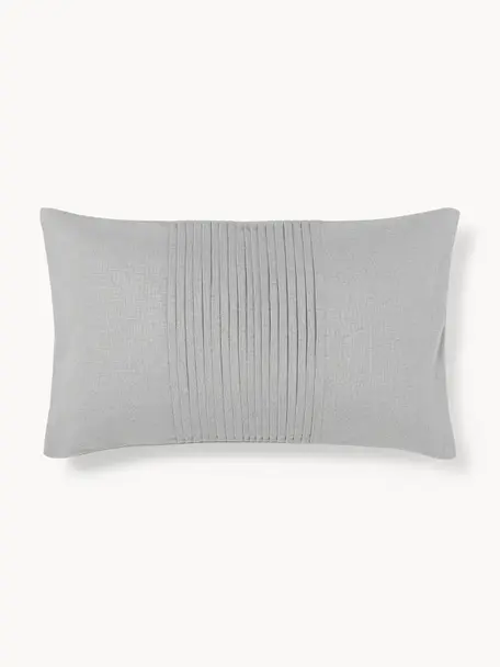 Housse de coussin 30x50 en lin Dalia, 51 % lin, 49 % coton, Gris, larg. 30 x long. 50 cm