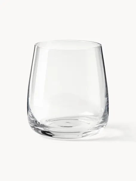 Ručně foukané sklenice Ellery, 4 ks, Sklo, Transparentní, Ø 9 cm, V 10 cm, 370 ml