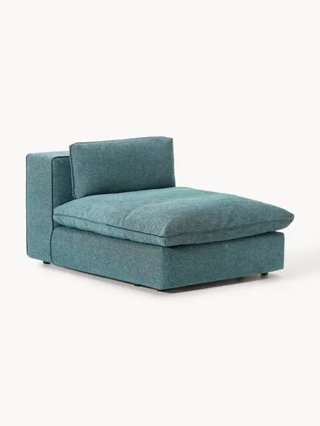 Module central XL Felix, Tissu vert turquoise, larg. 100 x prof. 140 cm