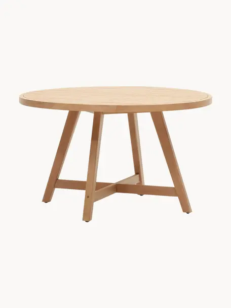 Table de jardin ronde en bois d'eucalyptus Urgell, Bois d'eucalyptus, Bois d'eucalyptus, Ø 130 x haut. 77 cm