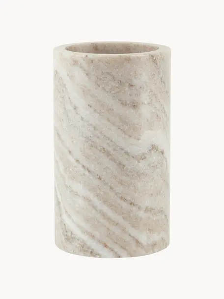 Küchenutensilienhalter Riva aus Marmor, Marmor, Beige, marmoriert, Ø 10 x H 17 cm