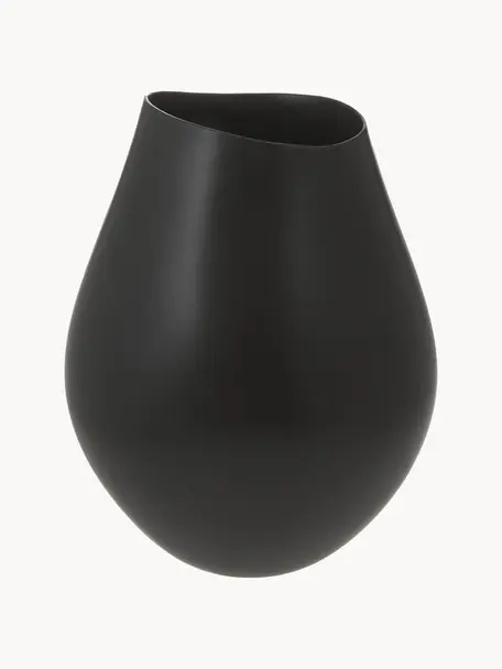 Vase design fait main grès cérame Opium, Grès cérame, Noir, Ø 26 x haut. 39 cm