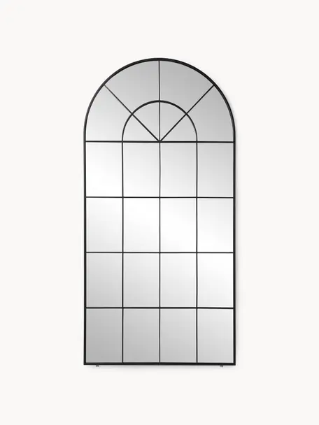 Zrkadlo na opretie vo vzhľade okna Clarita, Čierna, Š 90 x V 180 cm