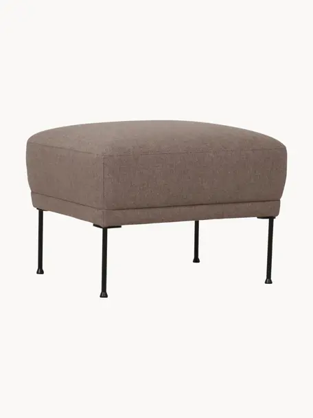 Sofa-Hocker Fluente, Bezug: 100% Polyester 115.000 Sc, Gestell: Massives Kiefernholz, FSC, Webstoff Nougat, B 62 x T 50 cm