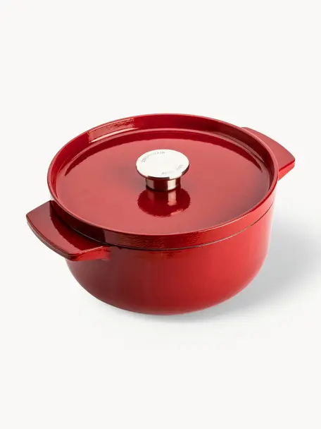 Casserole avec revêtement antiadhésif Doelle, Fonte avec revêtement antiadhésif en céramique, Rouge, Ø 22 x haut. 15 cm