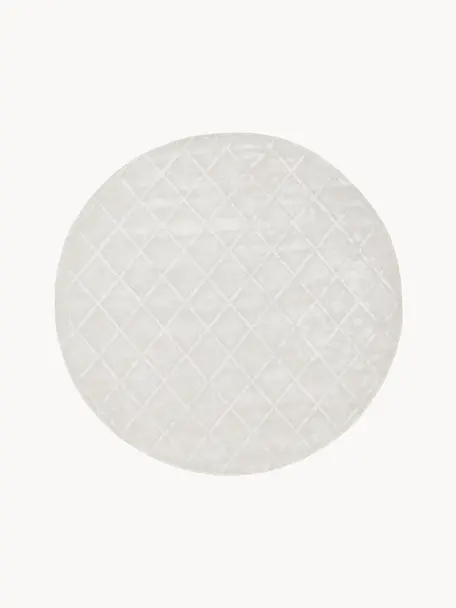 Okrągły dywan z wiskozy Shiny, Srebrnoszary, Ø 250 cm (Rozmiar XL)