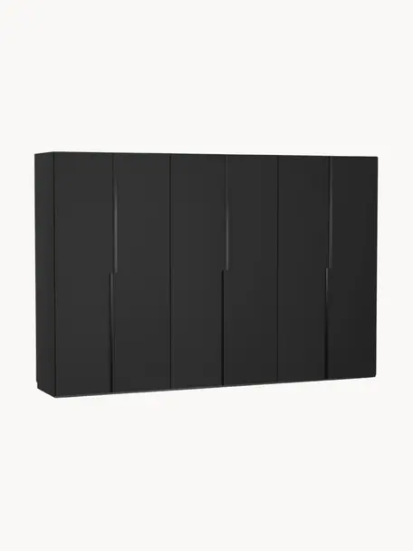 Modulární skříň s otočnými dveřmi Leon, šířka 300 cm, více variant, Černá, Interiér Classic, Š 300 x V 236 cm