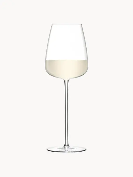 Copas de vino blanco de vidrio soplado artesanalmente Wine Culture, 2 uds., Vidrio, Transparente, Ø 9 x Al 26 cm, 490 ml
