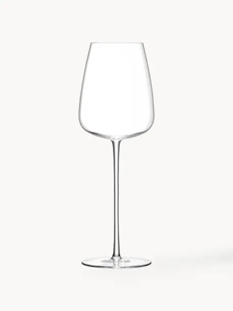 Filigrane mundgeblasene Weissweingläser Wine Culture, 2 Stück, Glas, Transparent, Ø 9 x H 26 cm, 490 ml