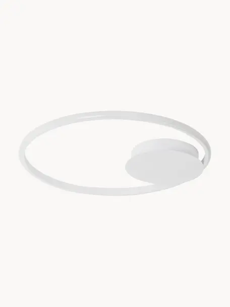 Plafoniera a LED dimmerabile Fuline, Paralume: metallo, Baldacchino: metallo, Bianco, Ø 50 x Alt. 5 cm