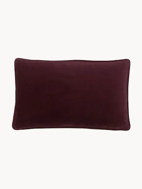 Samt-Kissenhülle Dana, 100 % Baumwollsamt, Pflaume, B 30 x L 50 cm