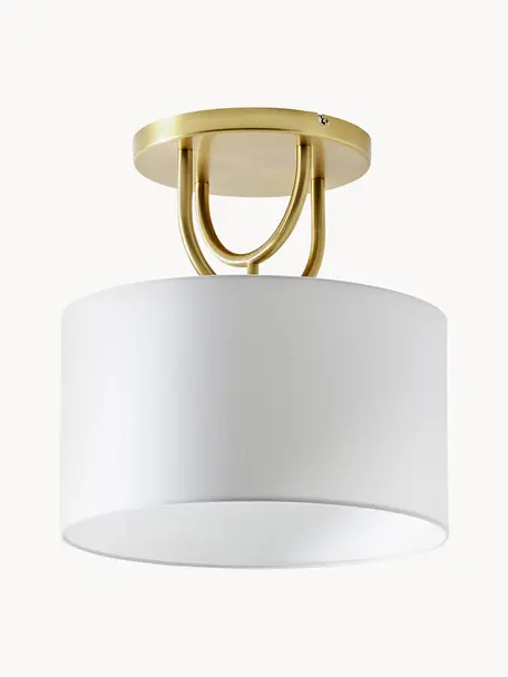 Lampa sufitowa Gianna, Złamana biel, odcienie mosiądzu, Ø 40 x W 41 cm