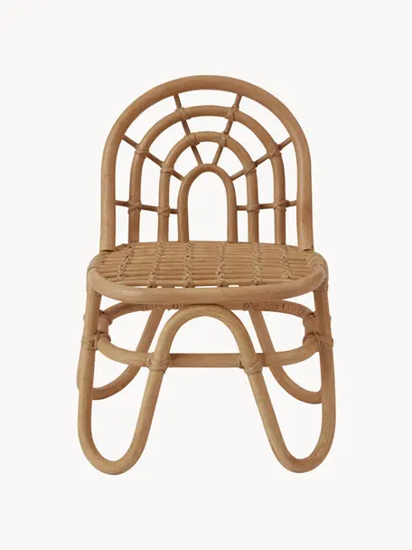 Sedia per bambini in rattan Rainbow, 100 % rattan, Beige, Larg. 31 x Prof. 27 cm